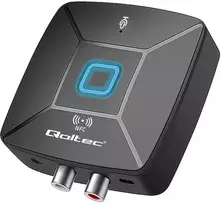 Roxtone Qoltec Bezprzewodowy transmiter odbiornik Audio HiFi Home&Car| Bluetooth 6.0 | NFC | 2 x RCA | 1 x AUX MiniJack 3.5mm| Mikrofonas