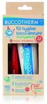 Buccotherm BIO braškių dantų pastos ir dantų šepetėlio rinkinys vaikams nuo 2 iki 6 metų