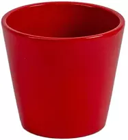 Polnix Dekoratyvinis gėlių vazonas D15cm H14cm keraminis/raudonas