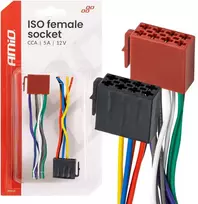 ISO CCA 5A 12V moteriška jungtis, AMIO-04444
