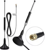 4G LTE 600-2700MHz antena su magnetiniu pagrindu - 5dBi - SMA - vidinė - Qoltec 57059