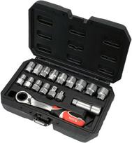 YATO RAKTŲ RINKINYS 17vnt. 3/8″/1/2″ SPLINE kiauryminiai