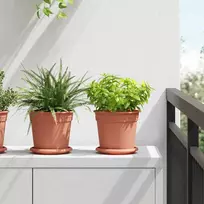 Apvalus gėlių vazonas 24 pcs Raudona plyta Ø 17 x 14 cm