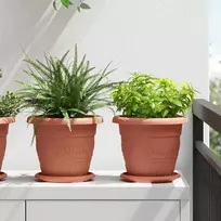 Apvalus gėlių vazonas 6 pcs Raudona plyta Ø 22 x 18 cm
