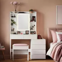 Songmics Kosmetinis stalas su kėde 40 × 98,3 × 145 cm