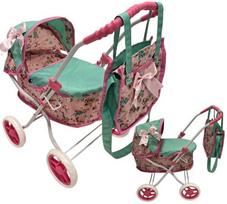 Lėlių vežimėlis + krepšelis MarioToys Deep doll