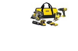 STANLEY V20 įrankių rinkinys SFMCK412MDS (SFMCD711 + SFMCS600 + SFMCS500B + SFMCW220B) 1×4,0 Ah 1×2,0 Ah + PRIEDAI KREPŠYS