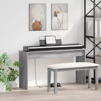 Klaviatūros stovas Pilkas Sonoma 120 x 32 x 64 cm
