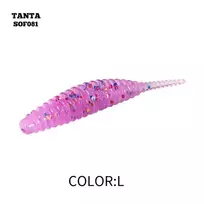 Silikoninis masalas AsaTsuri Tanta Candy Rožinė Glitter, ilgis 2,5 cm,.20vnt
