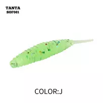 Silikoninis masalas AsaTsuri Tanta Chartreuse Glitter, ilgis 2,5 cm,.20vnt