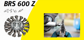 KLINGSPOR DISKINIS ŠEPETYS 75mm KOTAS BRS600Z SUSUKTA NERŪDIJANČIO PLIENO VIELA
