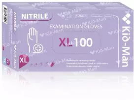 None Vienkartinės Nitrilinės Pirštinės, Dydis XL, 100 vnt Pakuotė