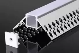 Užglaistomas LED profilis BN-019 3000mm su matiniu sklaidytuvu