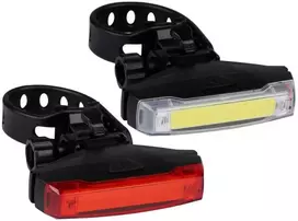 Dviračio LED žibintų rinkinys priekyje ir gale Dunlop