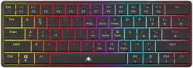 White shark Mechaninė žaidimų klaviatūra Baltas Shark Nagamaki, juoda, su mėlynais jungikliais