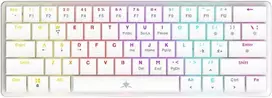 White shark Baltas Shark Nagamaki mechaninė žaidimų klaviatūra, balta