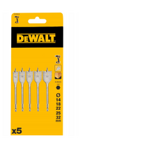 DEWALT PLOKŠČIASIS GRĄŽTAS RINKINYS 5vnt. 14, 18, 22, 25, 32mm HEX 1/4″