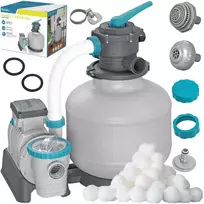 „Bestway 58486 11355“ baseino smėlio pompa su filtro kamuoliukais, skalbyklė ...