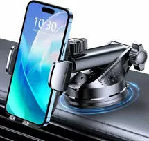 Mohard automobilinis telefono laikiklis su siurbtuku, 4–7" išmaniesiems, juodas, X02
