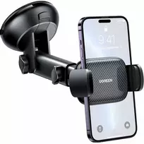 UGREEN automobilinis telefono laikiklis su siurbtuku, teleskopine 19 cm rankena, juodas