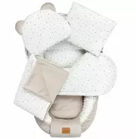 KŪDIKIO RINKINYS 5 viename KOKONAS MUSLINAS MEDVILNĖ AKSOMAS Dvipusis JUKKI COMFORT