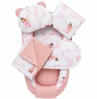 5 DALIŲ KŪDIKIO RINKINYS SU KOKONO LIZDUKU „COTTON YUCKI“