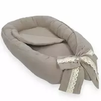 Muslininis kūdikio kokonas su linine struktūra, ELEGANT BEIGE