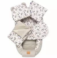 Kūdikių rinkinys 5in1 Kokono komforto aksomas Jukki