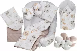 Kūdikių kokonų lizdelis „Minky“ rinkinys XXL „BabyMam“ 7 dalys