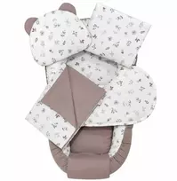 5 DALIŲ KŪDIKIO RINKINYS SU KOKONO LIZDUKU „COTTON YUCKI“