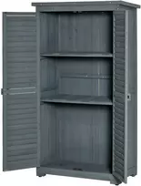 Aosom Sodo spintelė, 87x46.5x160 cm, pilka, mediena