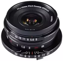 Kamera - Laowa 15mm f/5 Cookie FF, 110° FOV, 12cm MFD, Juoda