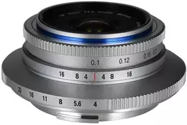 Kamera - Laowa 10mm f/4 Cookie RF, APS-C, 10cm min fokusas, Sidabrinė