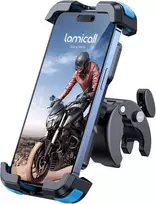 Lamicall motociklo telefono laikiklis, daugiaašis, silikoninis, 4,7–6,8 colio, BP07-EU-BU