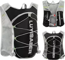 flintronic lengvas bėgimo kuprinė su atšvaitais, 2 l talpa, juoda, unisex