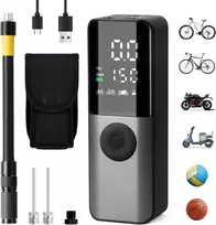GPUTEK elektrinė dviračio pompa su skaitmeniniu manometru, 150 psi, USB-C įkrovimas, BG01