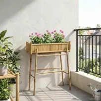 Sodo vazonas su laikikliu Natūrali 100 x 38 x 114 cm Bambukas