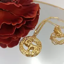 Grandinėlė su zodiako ženklu Avinas, 49 cm