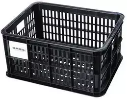 BASIL BICYCLE CRATE S vairo krepšys / dėklas, 17,5 l, perdirbta sintetika, juodas (NAUJAS)