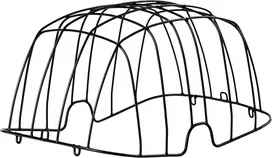 Bazilikas BASIL BUDDY SPACE FRAME naminių gyvūnėlių krepšelio dangtis, diržo tvirtinimas, juodas (NAUJAS)