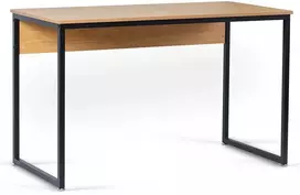 ROSS lofto formos rašomasis stalas biurui, 120x60 cm, auksinio ąžuolo/juodos spalvos, modernus