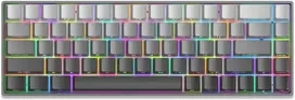 White Shark Baltas Shark Klaviatūra žaidimams Baltas Shark Nunchaku pilka Gradient Raudona Switch RGB Hot-Swap
