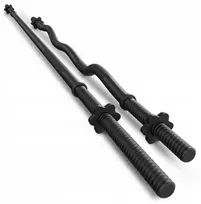 Trex Sport Plieniniai štangos grifai, rinkinys: tiesus 150 cm + lenktas 120 cm, 25 mm
