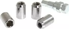 MTuning perveriamos veržlės M12x1.25 L:32mm sidabrinės