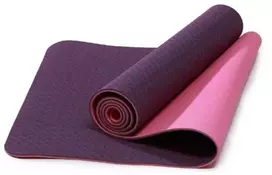 Dvipusis mankštos kilimėlis THOMS Comfort Violetinė-Rožinė 183x61cm, TPE storis 8mm