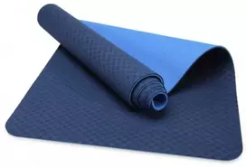 Dvipusis mankštos kilimėlis THOMS Comfort Mėlyna 183x61cm, TPE storis 8mm