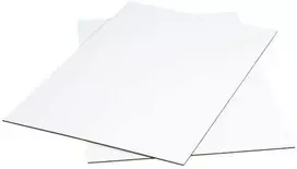 Usorteret Gofruoto kartono lakštas 3 mm baltas/rudas 1598x1148 mm