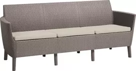 Keter Trivietė sodo sofa Salemo 3 Seater Sofa, ruda