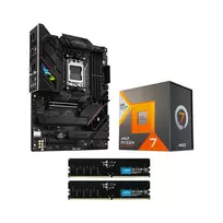 ASUS ROG STRIX B650E-F GAMING WIFI Upgrade Kit bestehend aus Mainboard + AMD Ryzen 7800X3D + 32GB DDR5 RAM Crucial