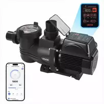 Kintamo greičio baseino siurblys su laikmačiu ir filtro krepšeliu, 1650W, 33000 L/H srautas, savaime užsipildantis filtravimo ir cirkuliacijos siurblys įkasamiems bei antžeminiams baseinams
